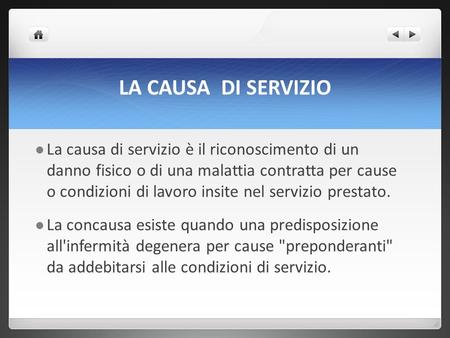 CAUSA-SERVIZIO